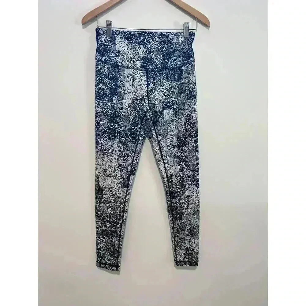 Zella‎ Black/White Print Leggings Size Medium
